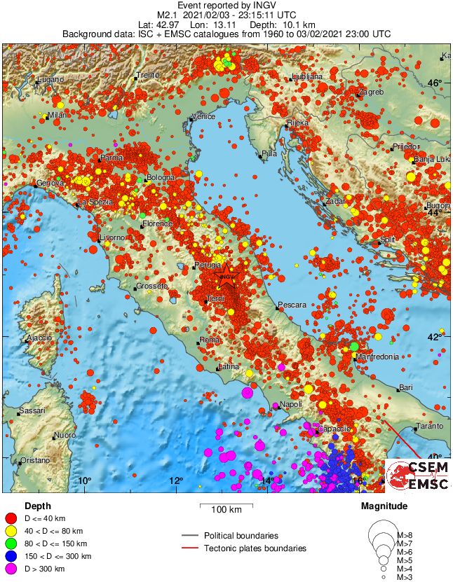 regional historical seismicity