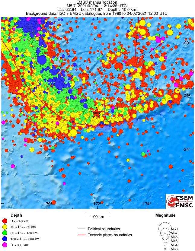 regional historical seismicity