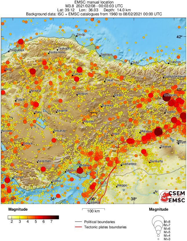 regional magnitude historical seismicity