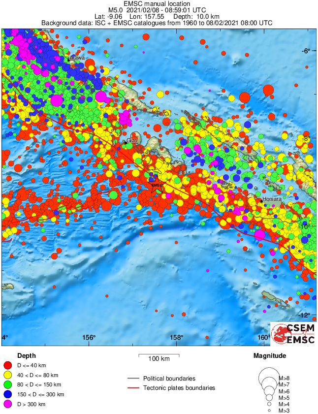 regional historical seismicity