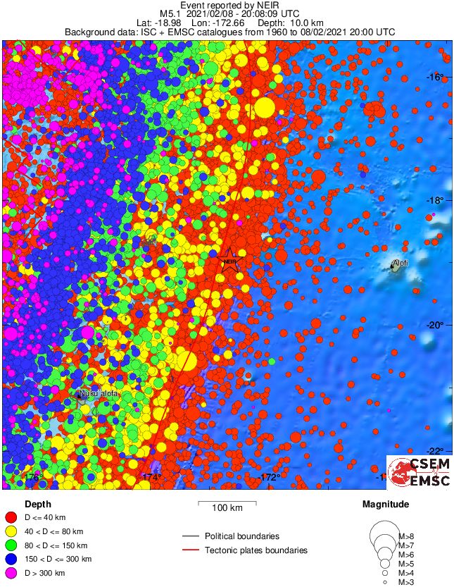 regional historical seismicity