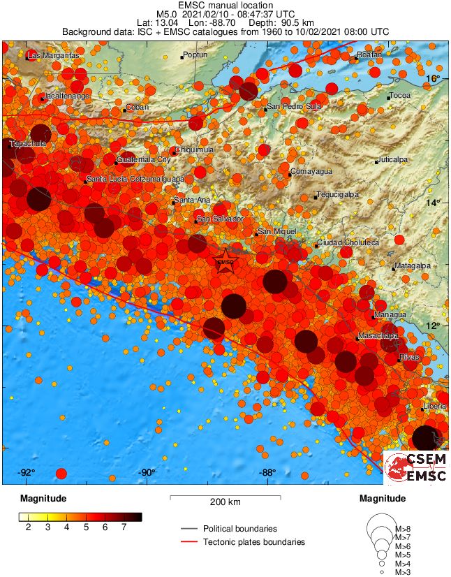 regional magnitude historical seismicity