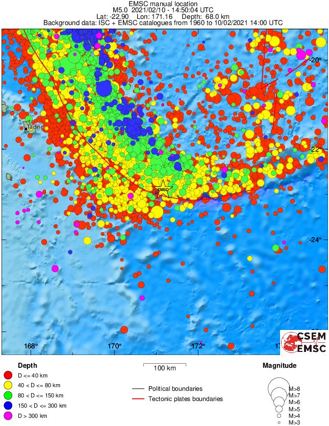 regional historical seismicity