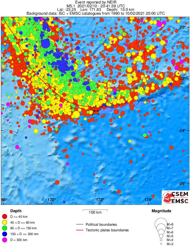 regional historical seismicity