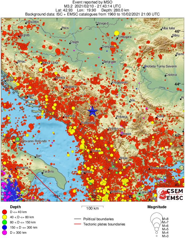 regional historical seismicity