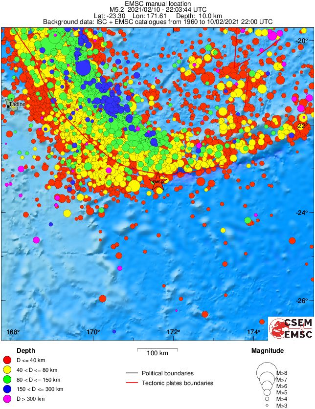 regional historical seismicity