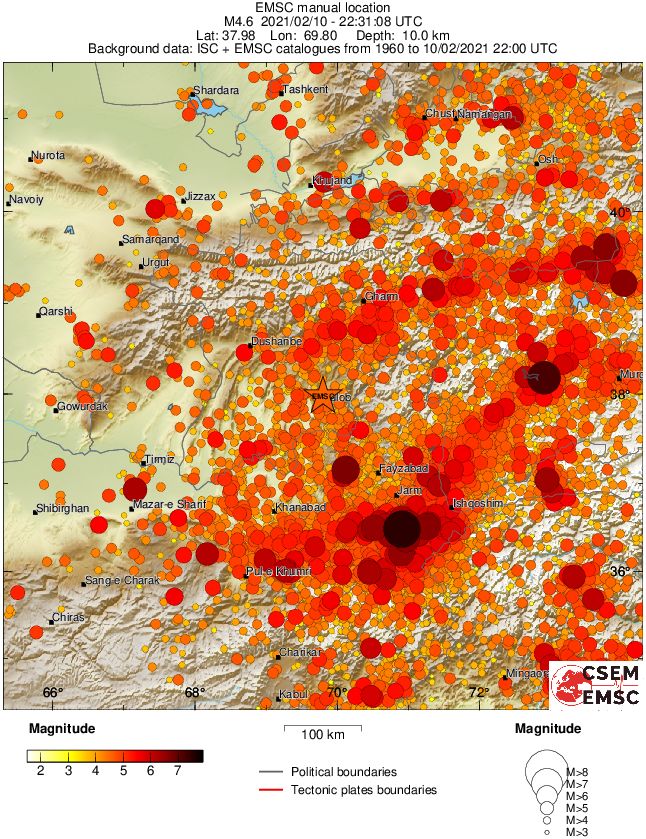 regional magnitude historical seismicity