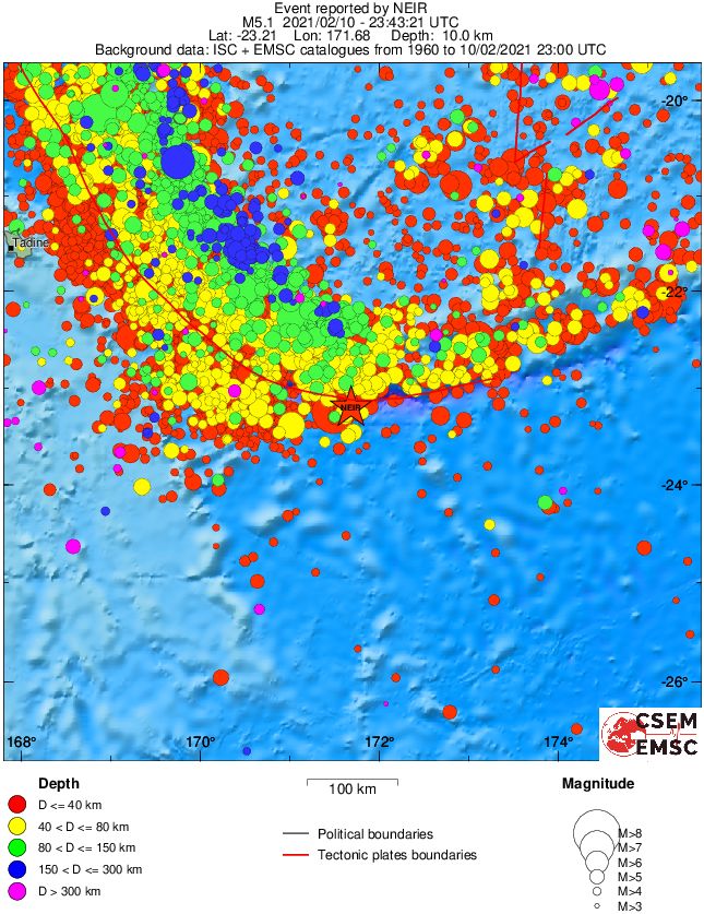 regional historical seismicity