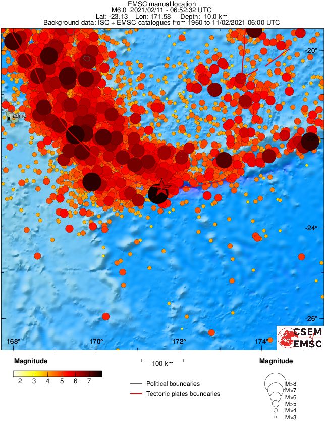 regional magnitude historical seismicity