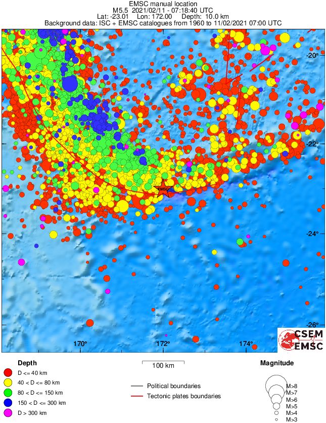 regional historical seismicity