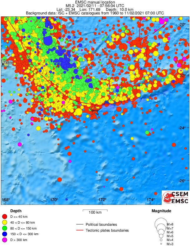 regional historical seismicity