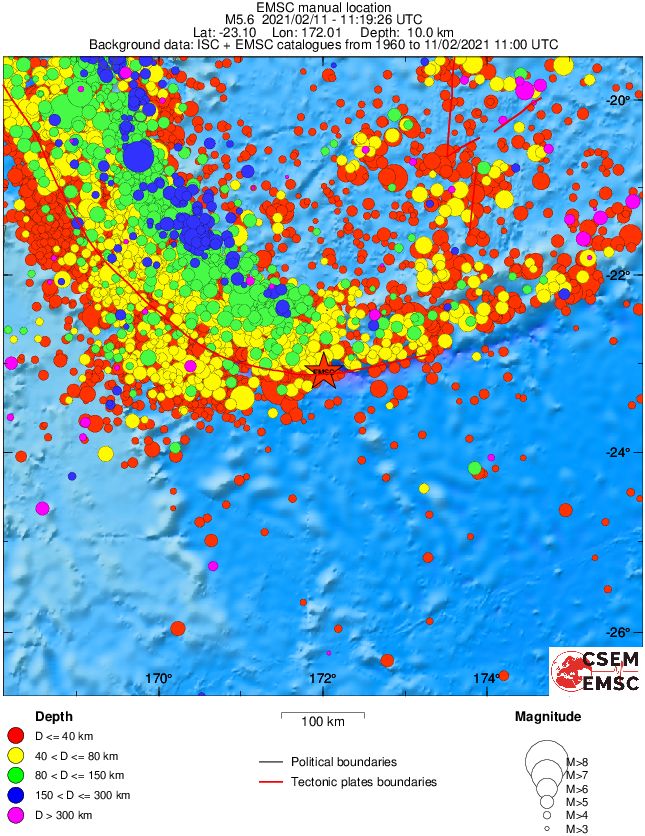 regional historical seismicity