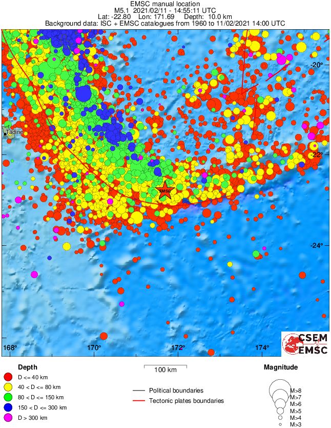 regional historical seismicity