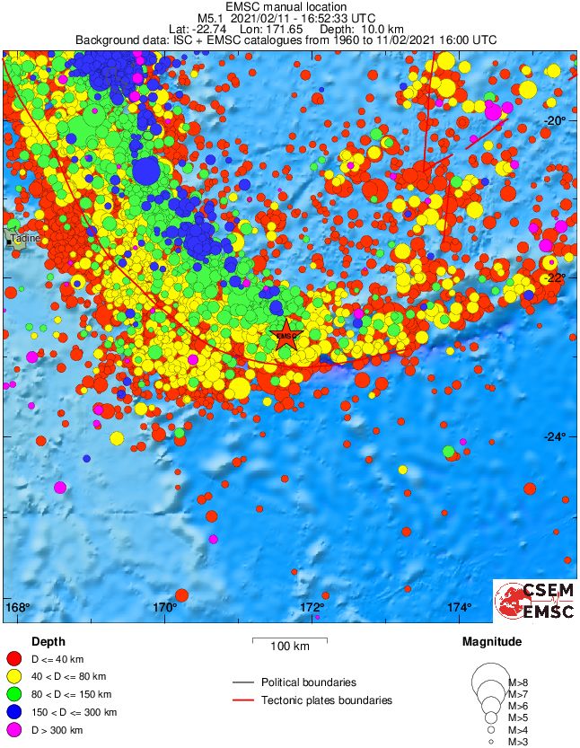 regional historical seismicity