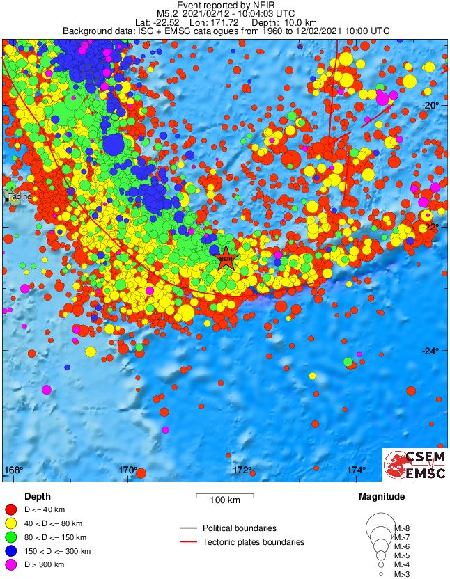 regional historical seismicity