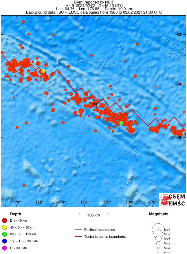 regional historical seismicity