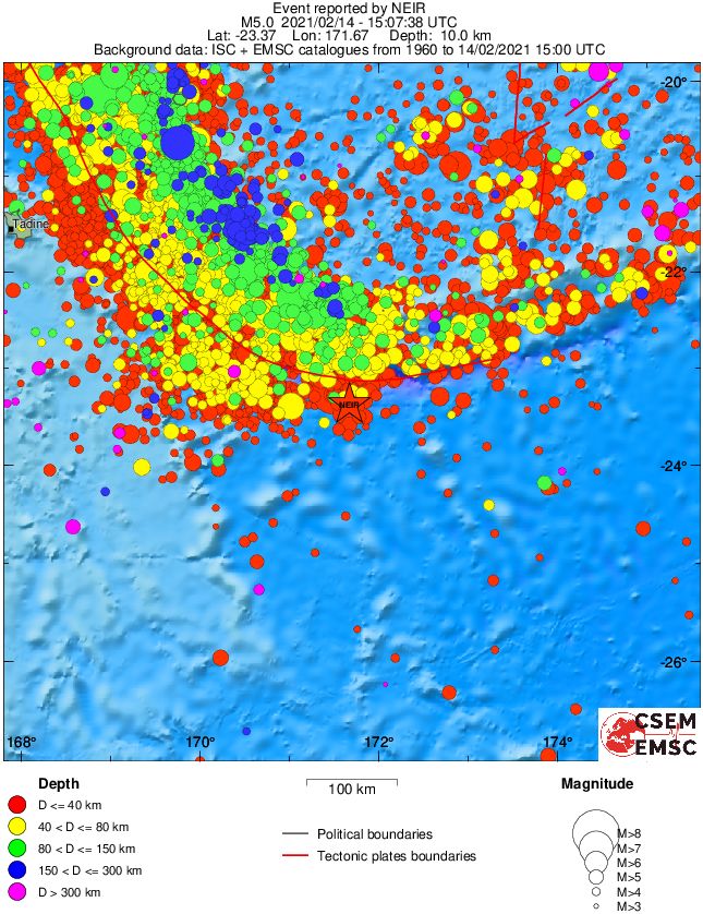 regional historical seismicity