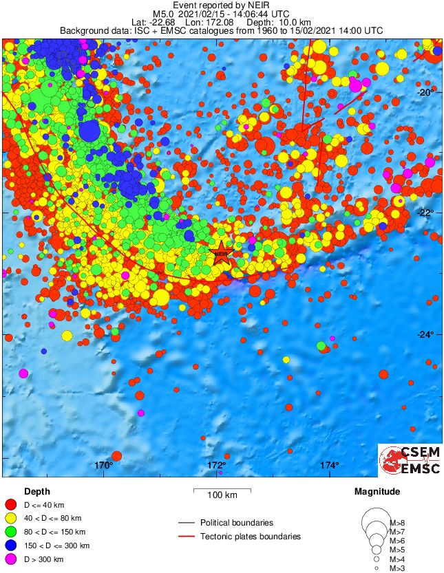 regional historical seismicity