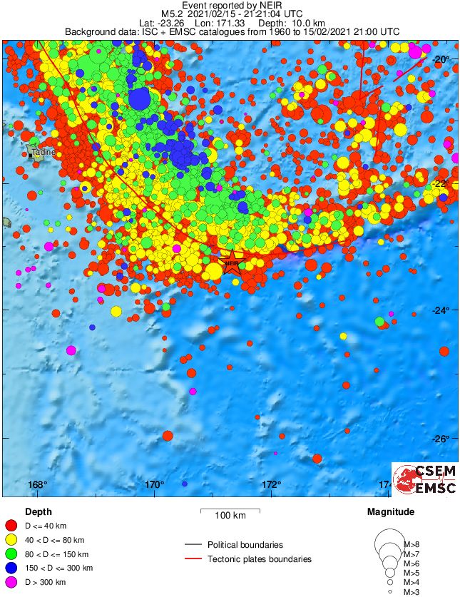 regional historical seismicity