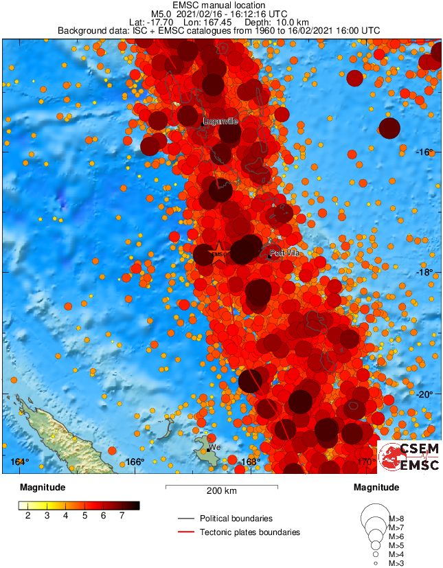 regional magnitude historical seismicity