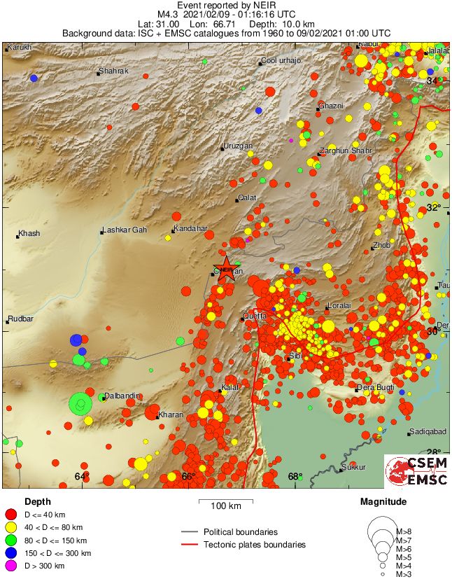 regional historical seismicity