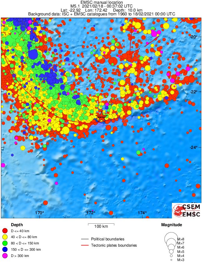 regional historical seismicity