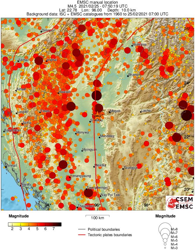 regional magnitude historical seismicity