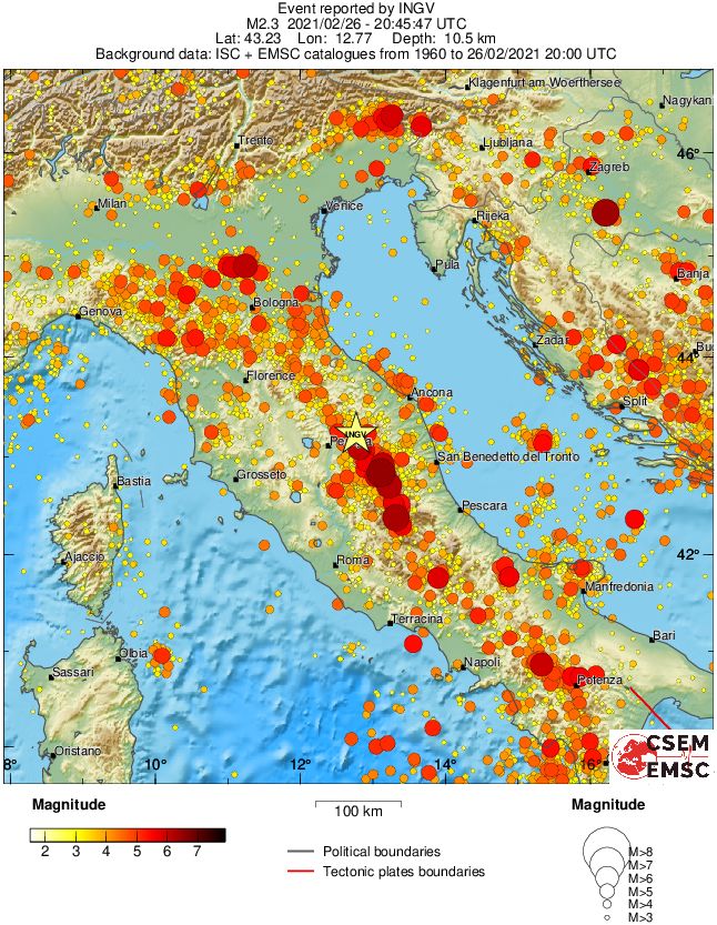 regional magnitude historical seismicity