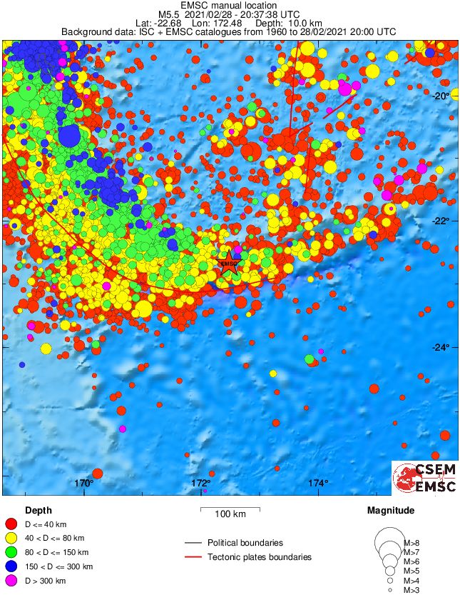 regional historical seismicity