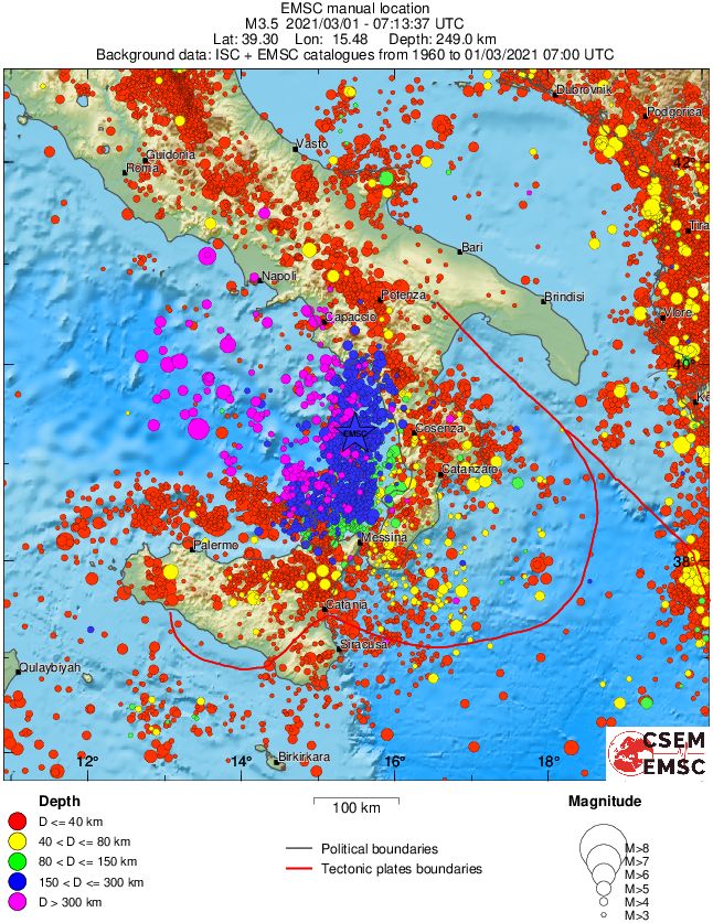 regional historical seismicity