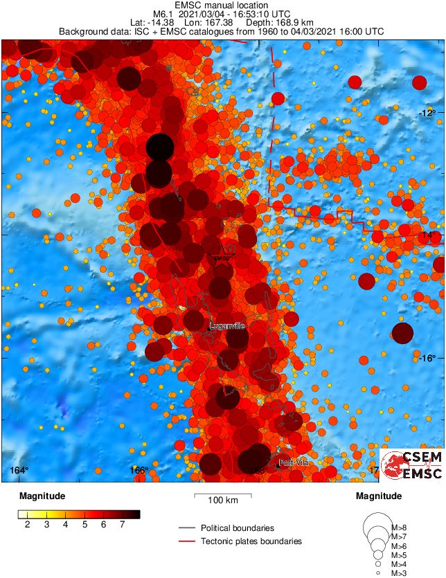 regional magnitude historical seismicity
