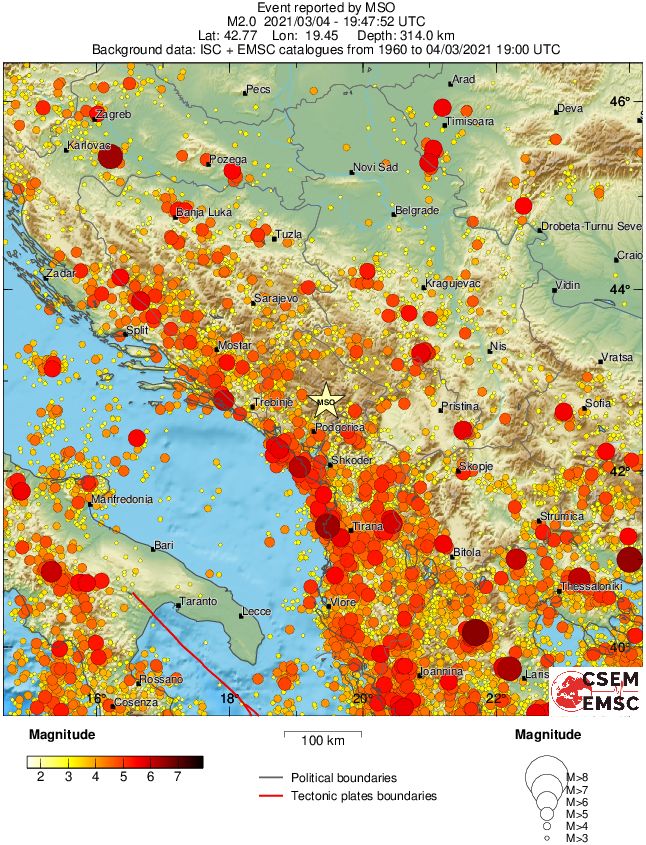 regional magnitude historical seismicity