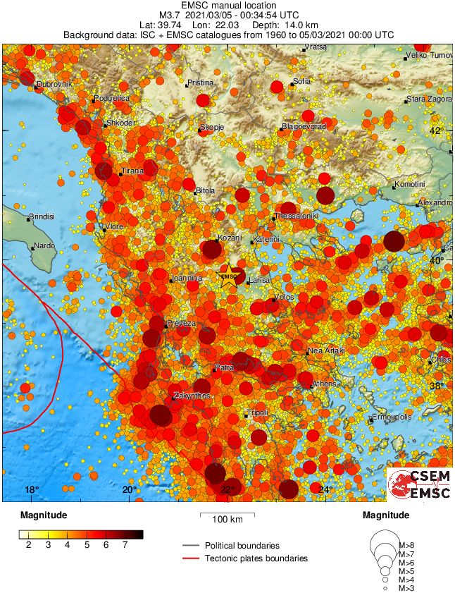 regional magnitude historical seismicity