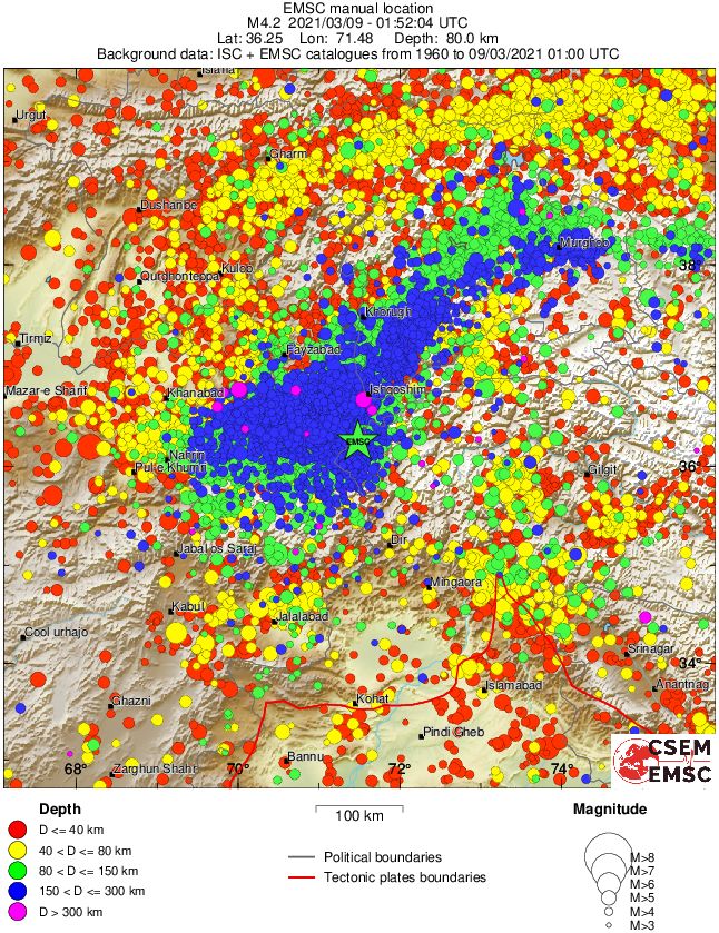 regional historical seismicity