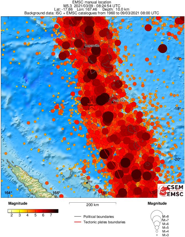 regional magnitude historical seismicity