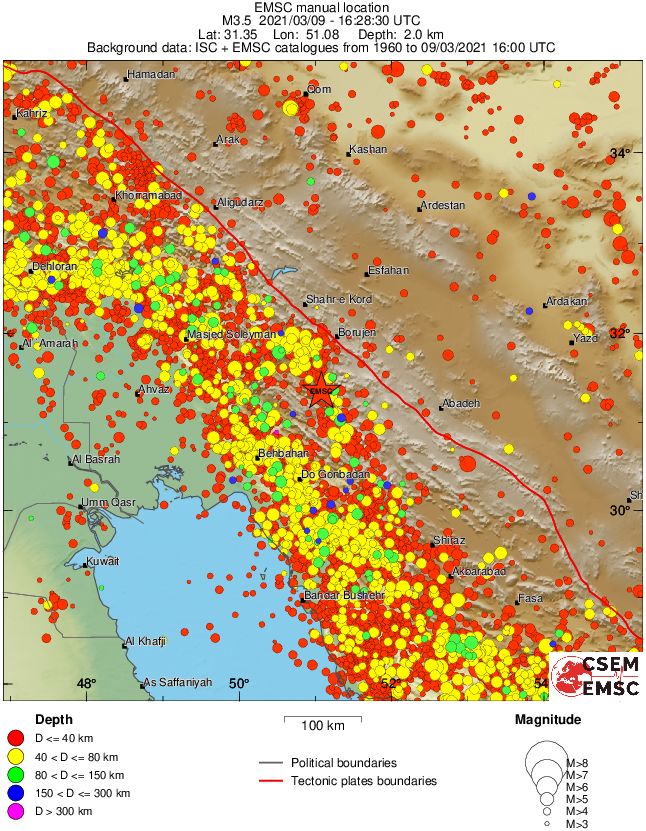 regional historical seismicity