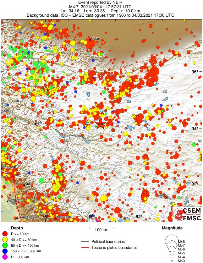 regional historical seismicity