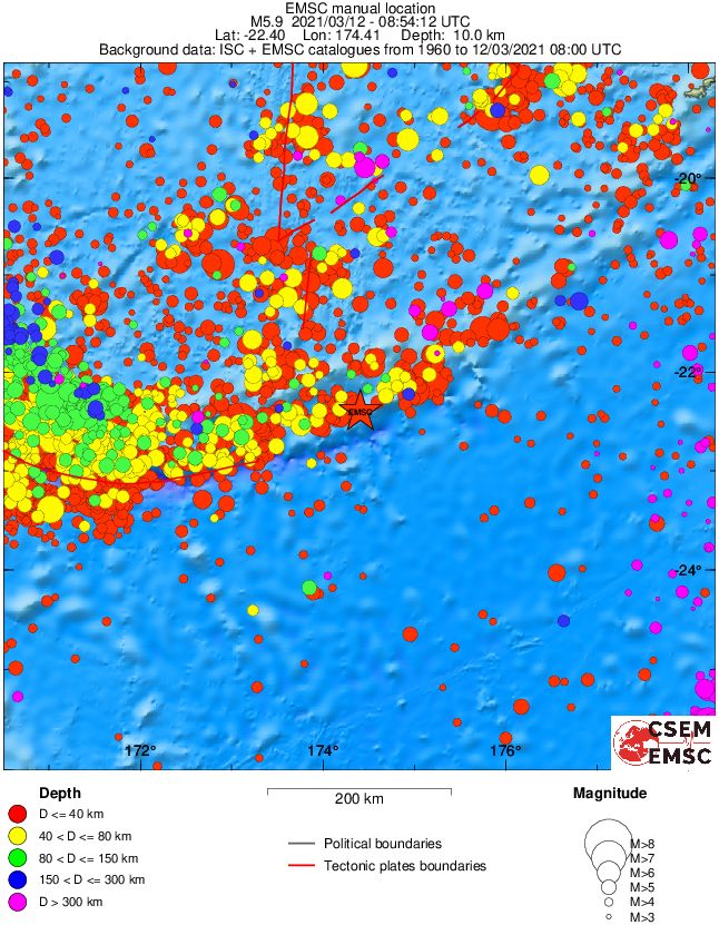 regional historical seismicity