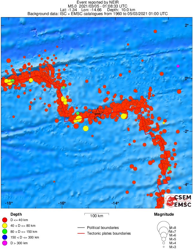 regional historical seismicity