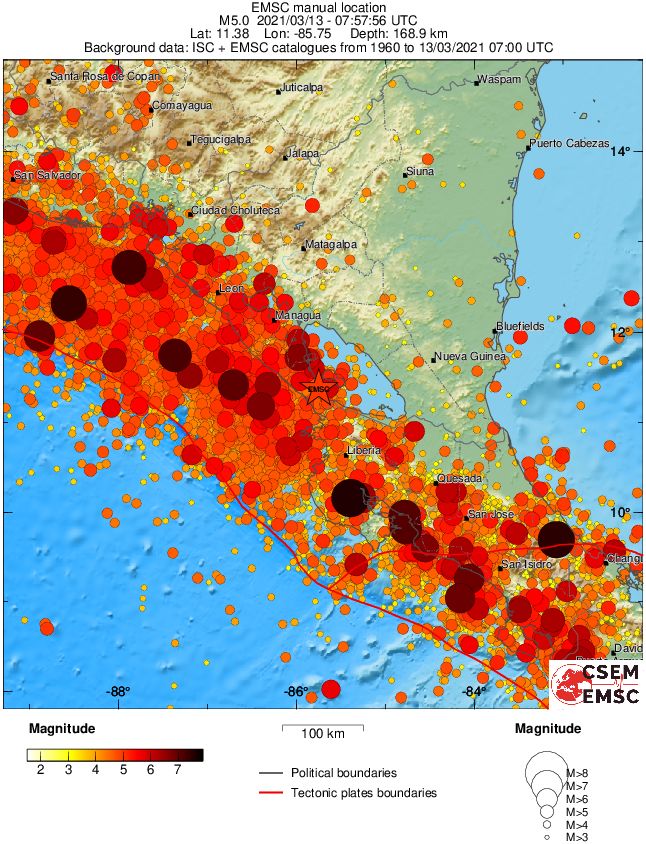 regional magnitude historical seismicity