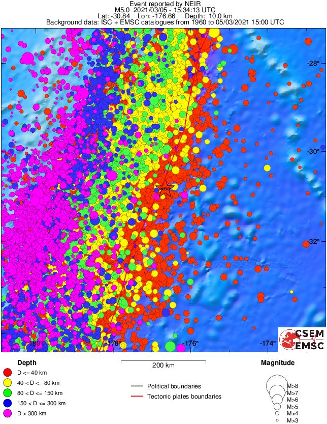 regional historical seismicity