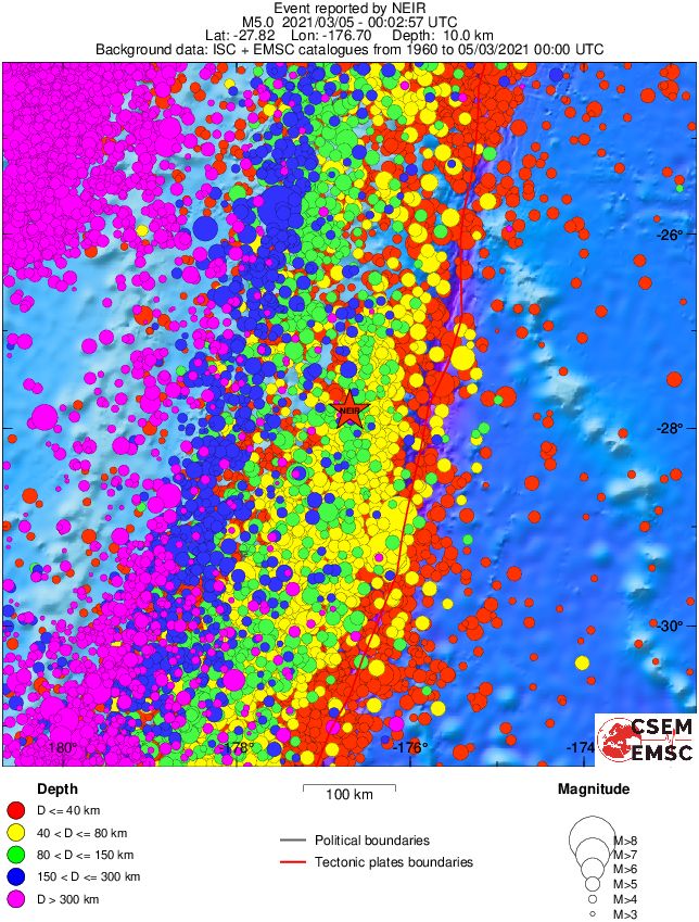 regional historical seismicity