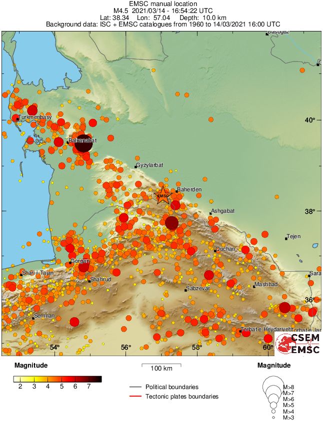 regional magnitude historical seismicity