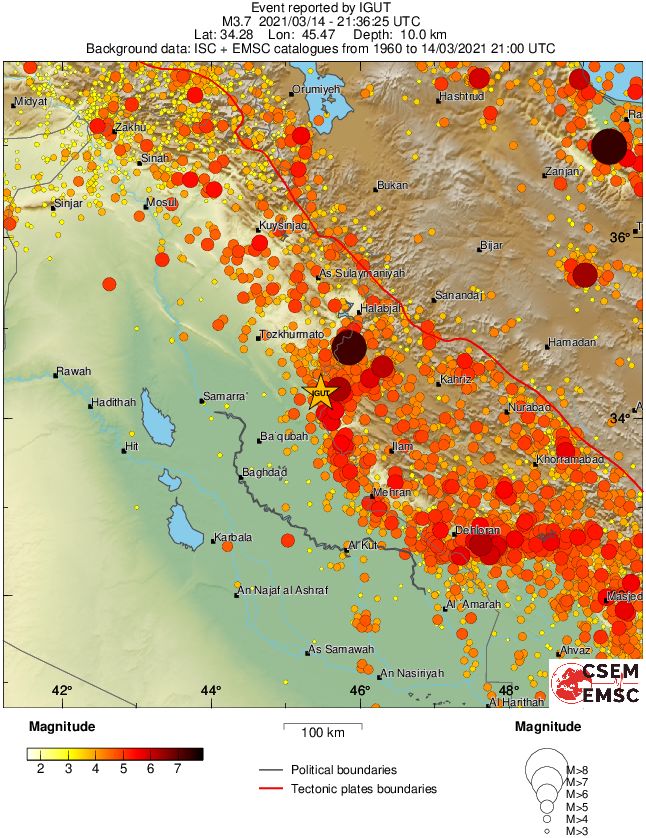 regional magnitude historical seismicity
