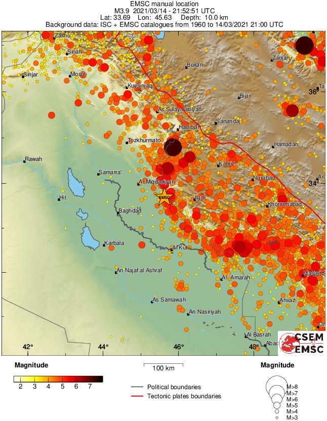 regional magnitude historical seismicity