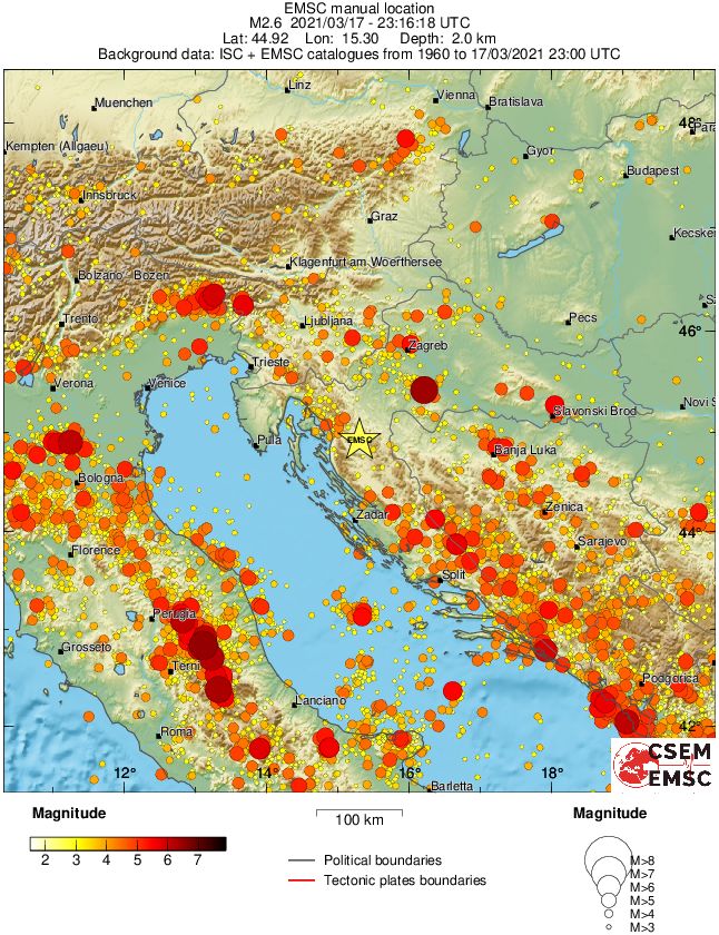 regional magnitude historical seismicity