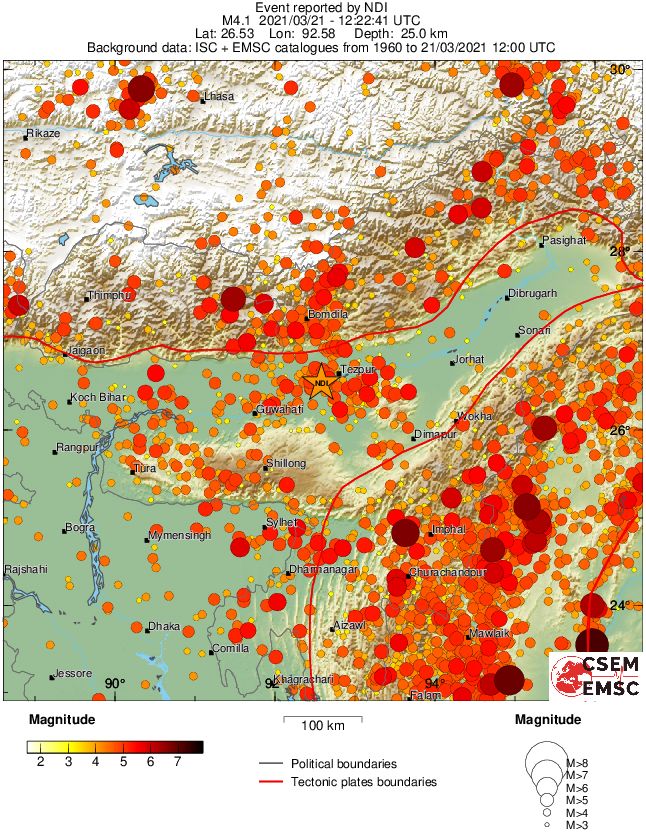 regional magnitude historical seismicity