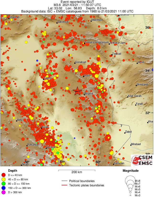 regional historical seismicity
