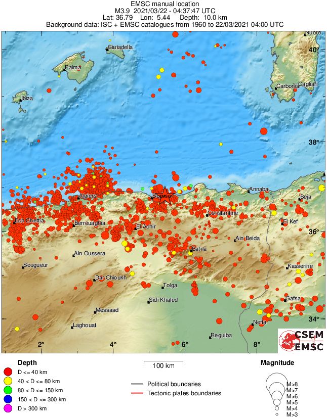 regional historical seismicity