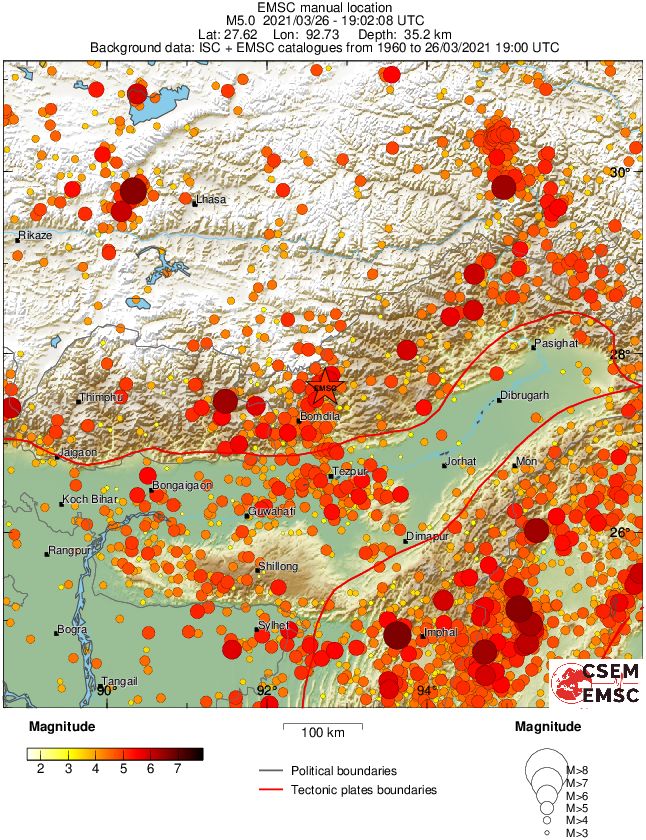 regional magnitude historical seismicity